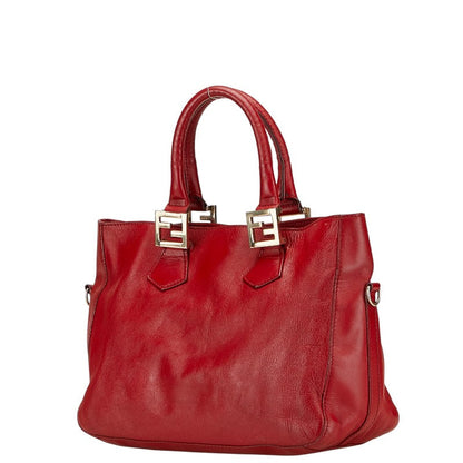 Fendi Logo Leather 2way Bag