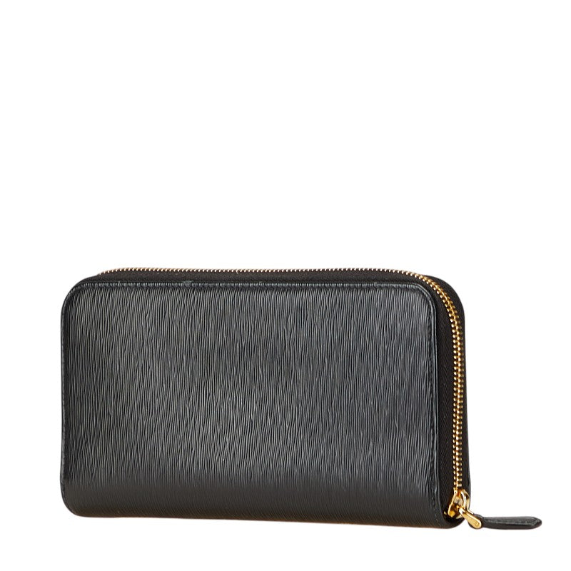 Prada Logo Leather Long Wallet