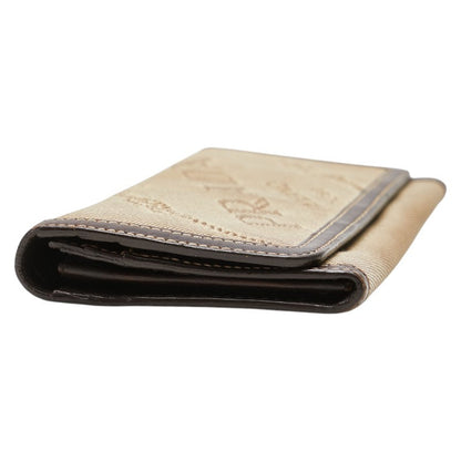Prada Logo Jacquard Canvas Leather Long Wallet