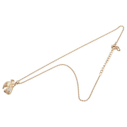 Christian Dior Leaf Bell Motif Necklace