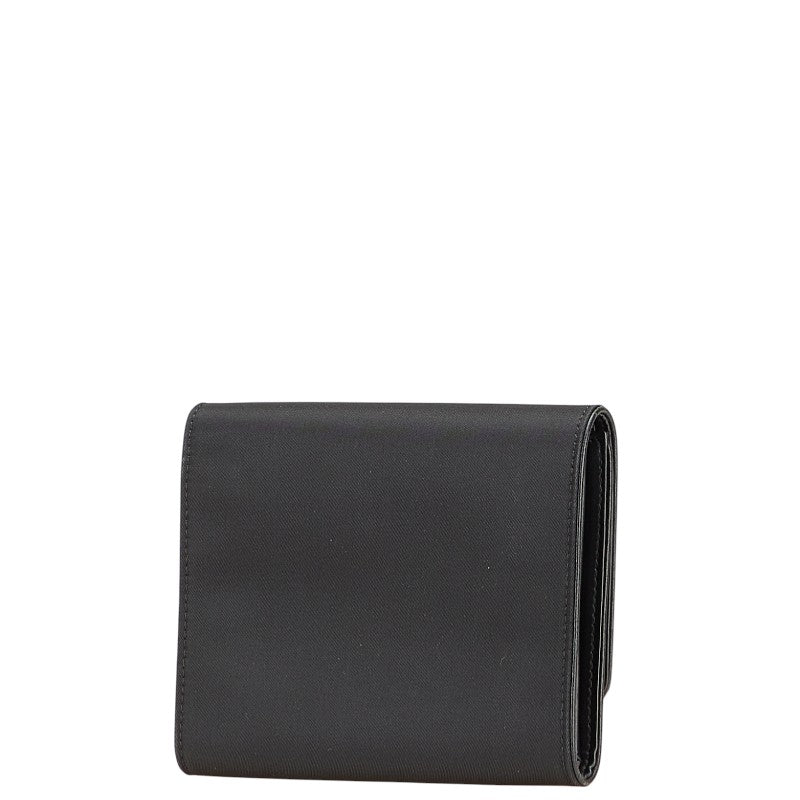 Prada Nylon Leather Trifold Wallet