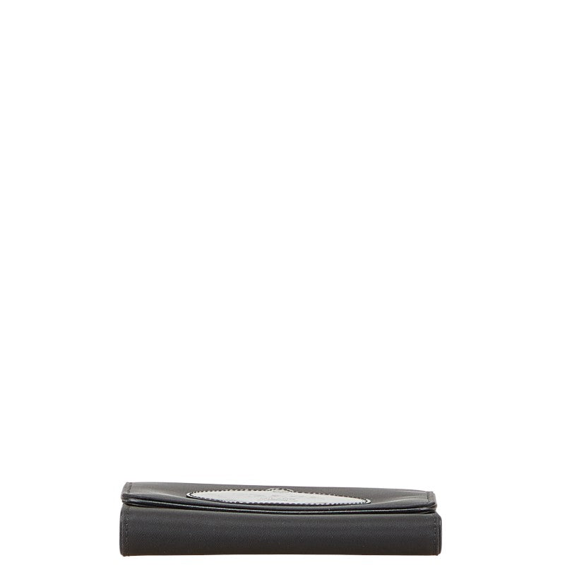 Prada Nylon Leather Trifold Wallet