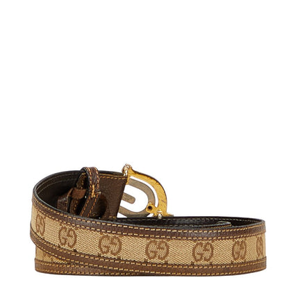Gucci Old Gucci Leather Canvas Belt