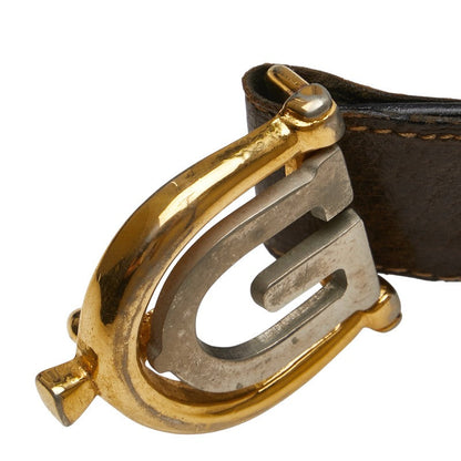 Gucci Old Gucci Leather Canvas Belt