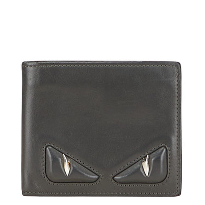 Fendi Bugs Eye Leather Bifold Wallet
