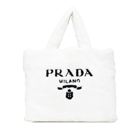 Prada SPUGNA Pile Tote Bag