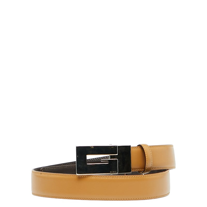 Gucci G Buckle Leather Metal Belt
