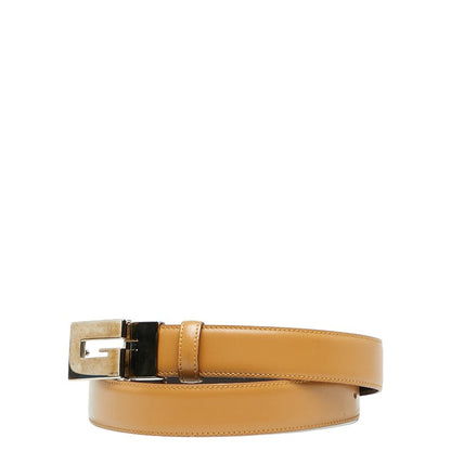 Gucci G Buckle Leather Metal Belt