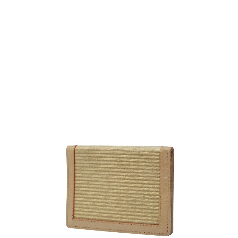 Saint Laurent YSL Logo Leather Canvas Card Case
