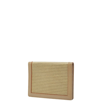 Saint Laurent YSL Logo Leather Canvas Card Case