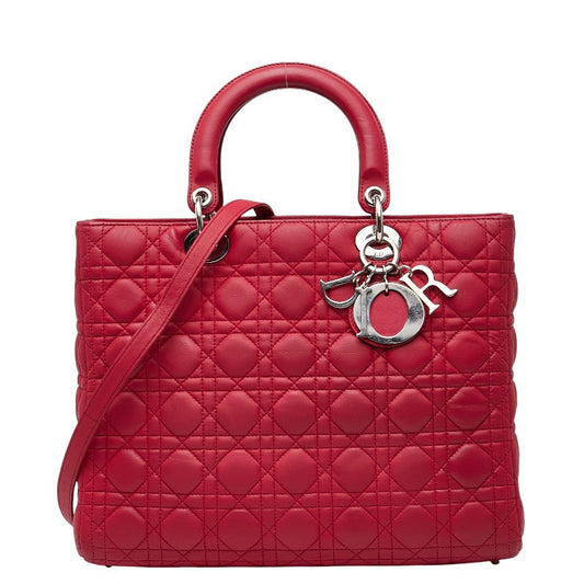 Dior Lady Dior Cannage Leather 2way Bag