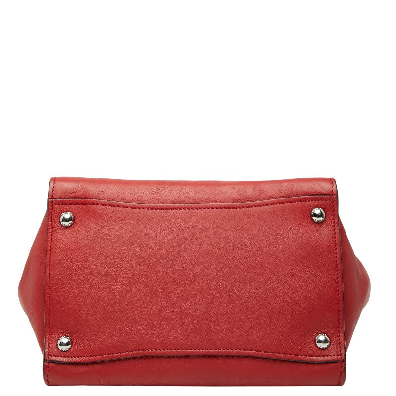 Prada Triangle Logo Leather 2way Bag