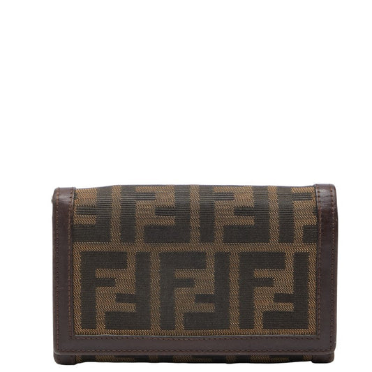 Fendi Zucca Canvas Leather Wallet