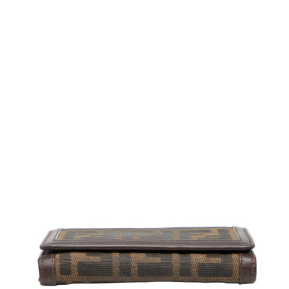 Fendi Zucca Canvas Leather Wallet