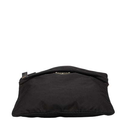 Prada Triangle Logo Plate Nylon Shoulder Bag