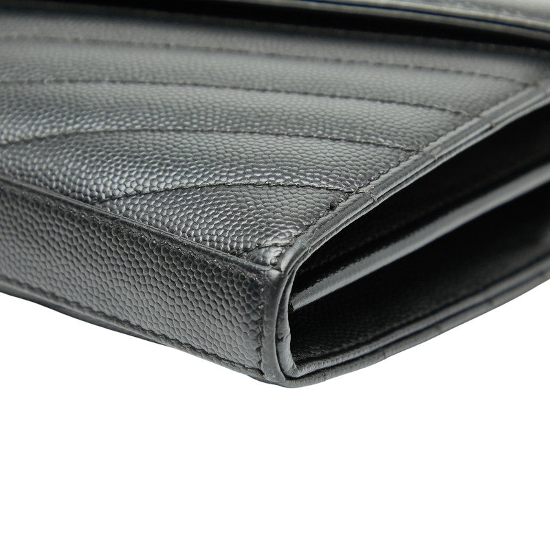Saint Laurent Cassandra YSL logo Leather Chain Wallet
