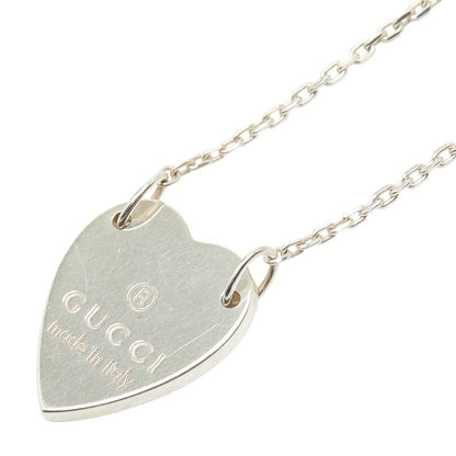 Gucci Trademark Heart Silver Necklace