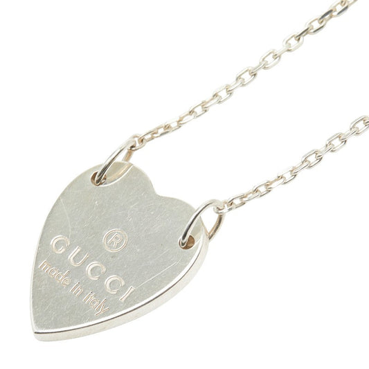 Gucci Trademark Heart Silver Necklace