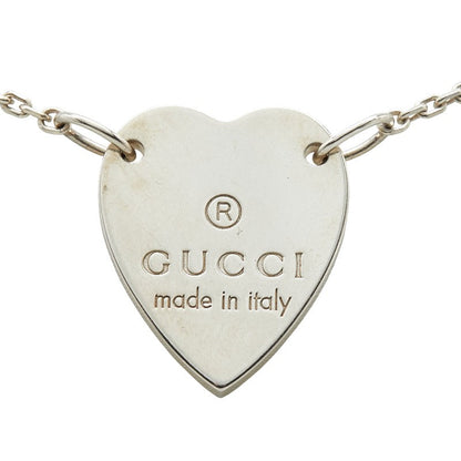 Gucci Trademark Heart Silver Necklace
