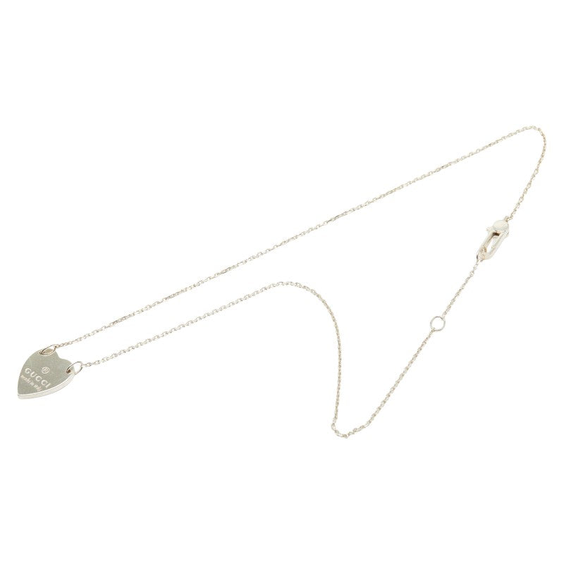 Gucci Trademark Heart Silver Necklace