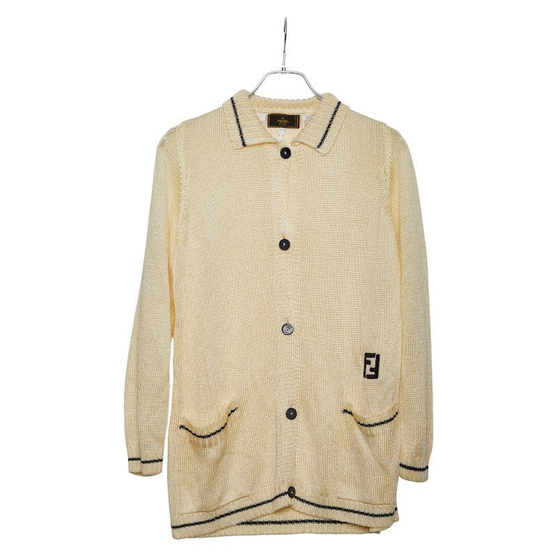 Fendi Logo Embroidery Rayon Cardigan