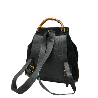 Gucci Bamboo Suede Leather Backpack