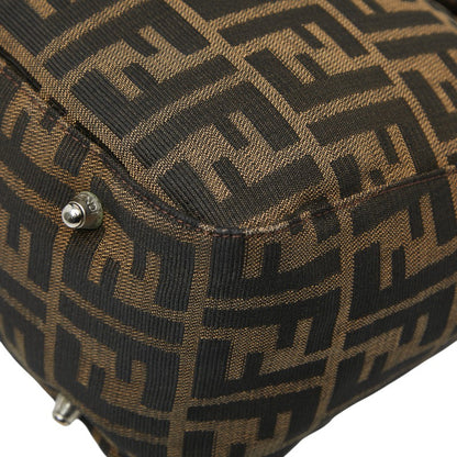 Fendi Zucca Canvas Leather Handbag