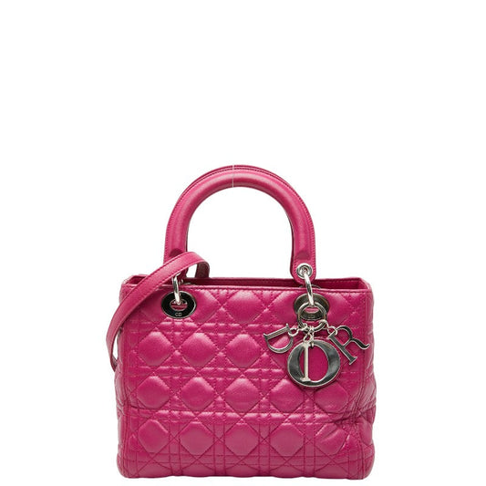 Dior Lady Dior Cannage Leather 2way Bag