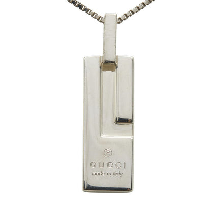 Gucci Logo Plate SV925 Necklace