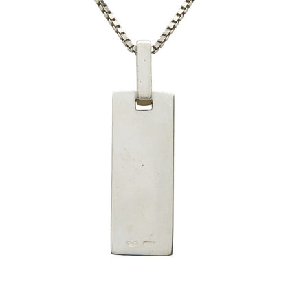 Gucci Logo Plate SV925 Necklace