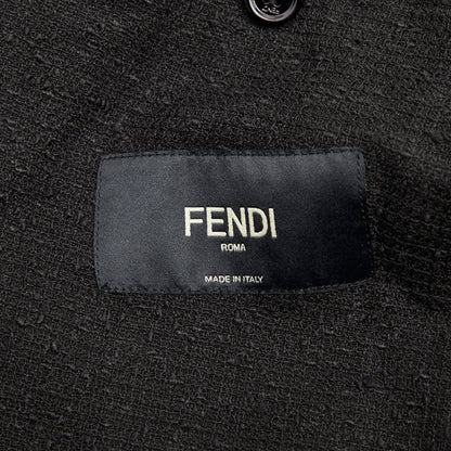Fendi 2B Linen Cotton Tailored Jacket