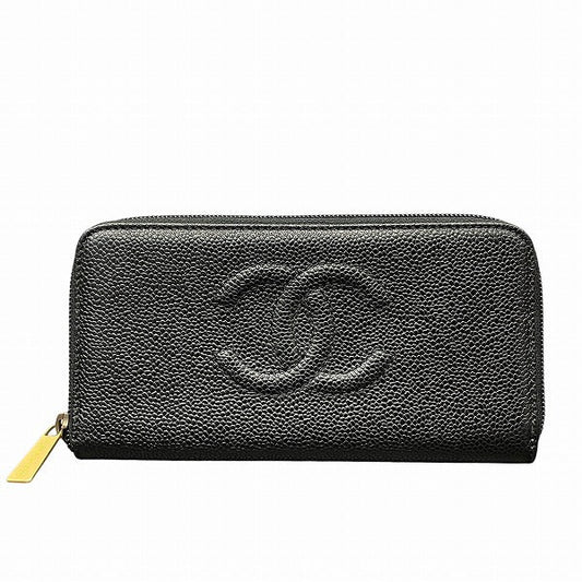 Chanel Coco Mark Caviar Skin Long Wallet