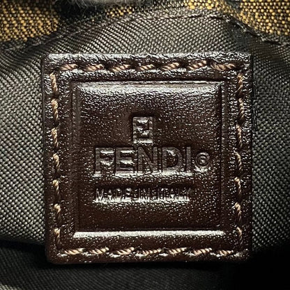 Fendi Mini Croissant Canvas Leather Handbag