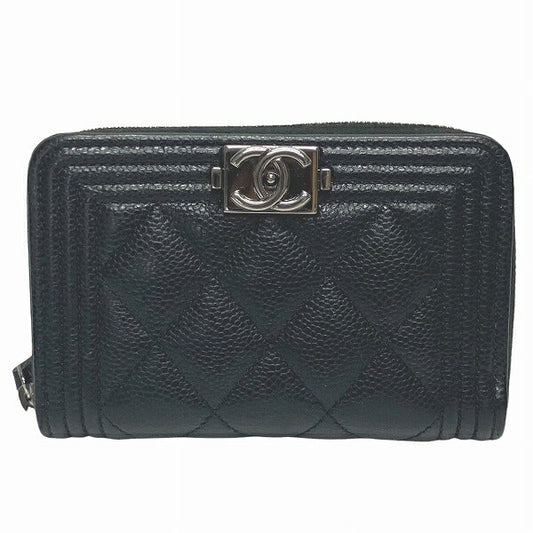 Chanel Boy CHANEL Caviar Coin Case