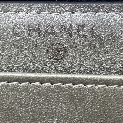 Chanel Camellia Leather Long Wallet