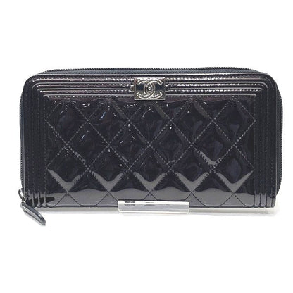Chanel Boy Chanel Patent Leather Long Wallet