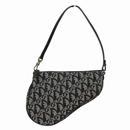 Dior Saddle Bag Jacquard Canvas Handbag