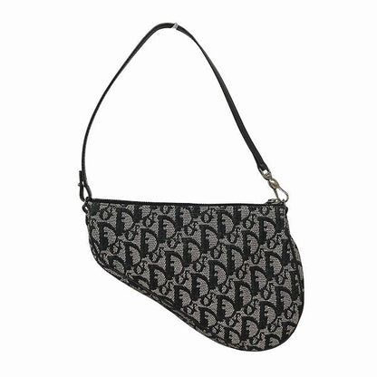 Dior Saddle Bag Jacquard Canvas Handbag