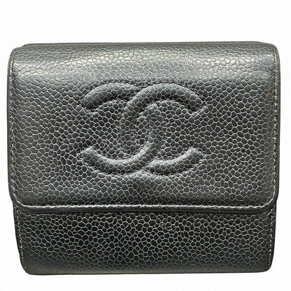 Chanel Coco Mark Caviar Skin Trifold Wallet