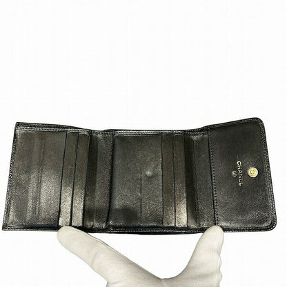 Chanel Coco Mark Caviar Skin Trifold Wallet