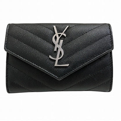 Saint Laurent Cassandra Small Envelope Wallet Leather Wallet