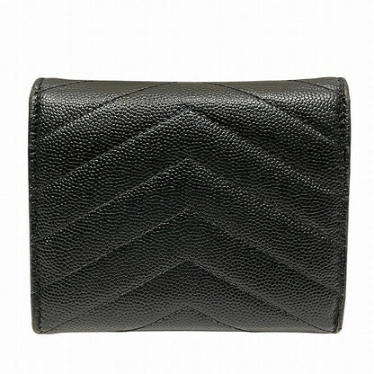 Saint Laurent Quilted V Stitch Leather Trifold Wallet