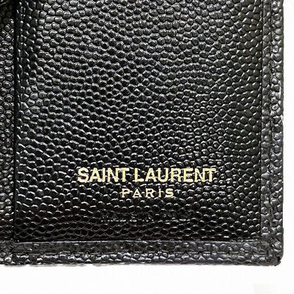 Saint Laurent Quilted V Stitch Leather Trifold Wallet