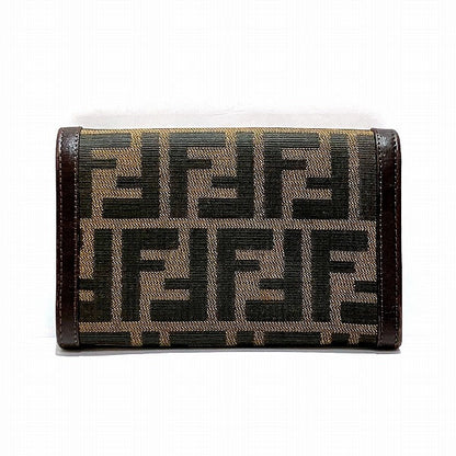 Fendi Zucca Canvas Leather Wallet