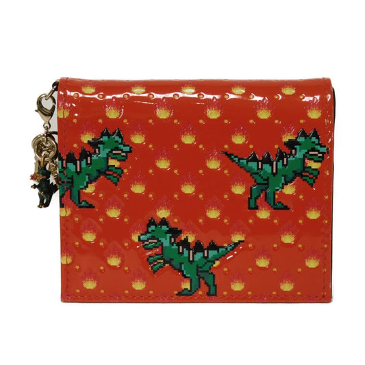 Dior Dragon & Fire Patent Leather Compact Wallet
