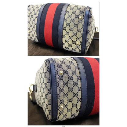 GUCCI Web Medium Original GG Boston Bag with Signature Web 247205