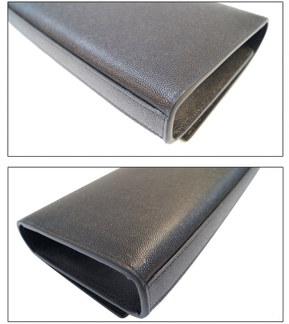 YVES SAINT LAURENT Kate Black Leather Clutch