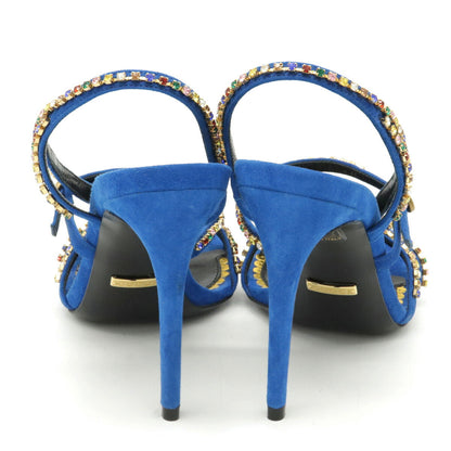 Gucci Suede Heart Sandal High Heel Sandals Blue