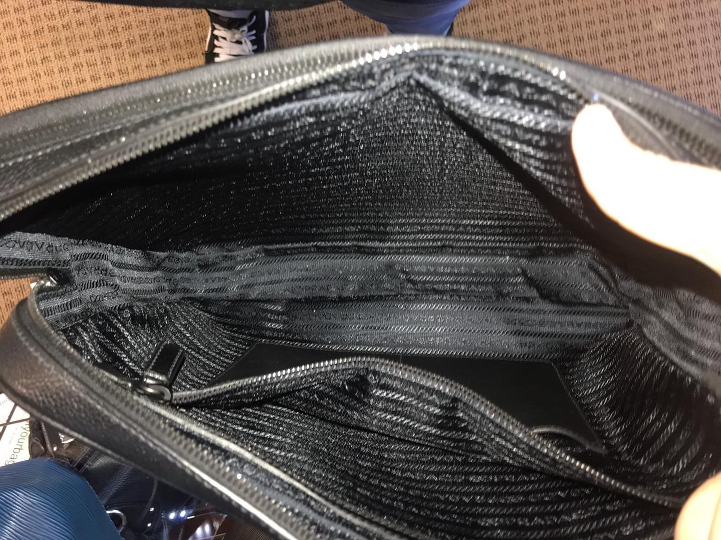 PRADA Saffiano Laptop Bag Grey - Last Call