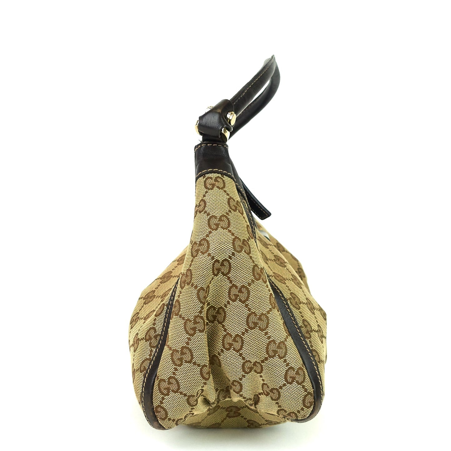 Gucci D-Ring Small Monogram Canvas Hobo Bag